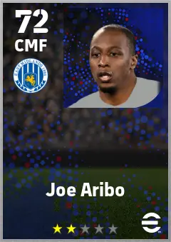 Joe Aribo eFootball 2026 player card — 72 OVR CMF