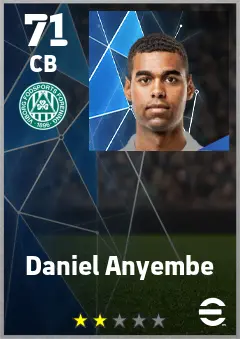 Daniel Anyembe eFootball 2026 player card — 71 OVR CB