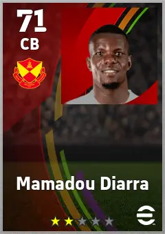 Mamadou Diarra eFootball 2026 player card — 71 OVR CB