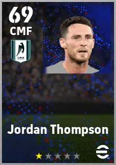 Jordan Thompson eFootball 2026 player card — 69 OVR CMF