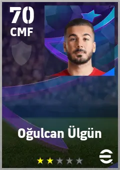Ogulcan Ulgun eFootball 2026 player card — 70 OVR CMF