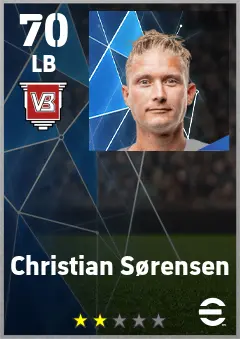 Christian Sorensen eFootball 2026 player card — 70 OVR LB