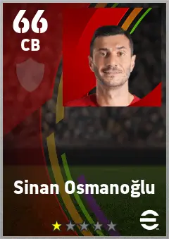 Sinan Osmanoglu eFootball 2026 player card — 66 OVR CB