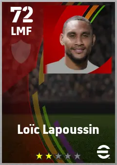 Loic Lapoussin eFootball 2026 player card — 72 OVR LMF