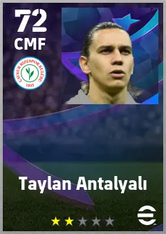 Taylan Antalyali eFootball 2026 player card — 72 OVR CMF