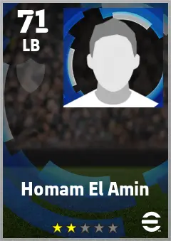 Homam El Amin eFootball 2026 player card — 71 OVR LB