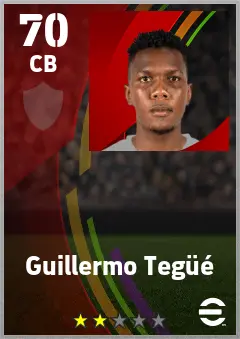 Guillermo Tegue eFootball 2026 player card — 70 OVR CB