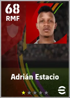 Adrian Estacio eFootball 2026 player card — 68 OVR RMF