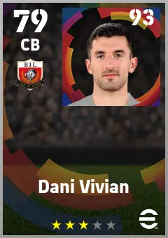 Dani Vivian eFootball 2026 player card — 79 OVR CB