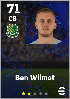 Ben Wilmot eFootball 2026 player card — 71 OVR CB