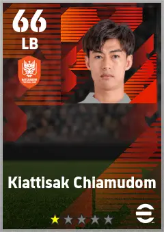Kiattisak Chiamudom eFootball 2026 player card — 66 OVR LB