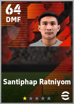 Santiphap Ratniyom eFootball 2026 player card — 64 OVR DMF
