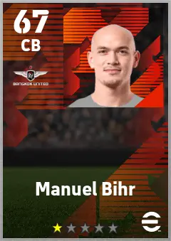 Manuel Bihr eFootball 2026 player card — 67 OVR CB