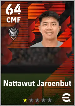 Nattawut Jaroenbut eFootball 2026 player card — 64 OVR CMF