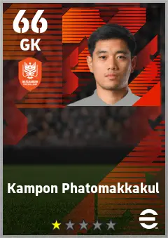 Kampon Phatomakkakul eFootball 2026 player card — 66 OVR GK