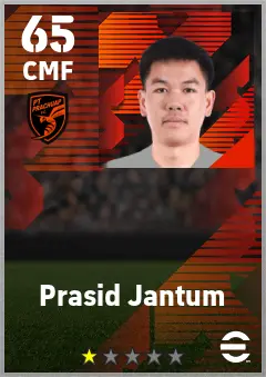 Prasid Jantum eFootball 2026 player card — 65 OVR CMF
