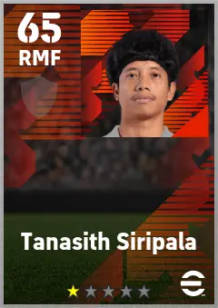 Tanasith Siripala eFootball 2026 player card — 65 OVR RMF