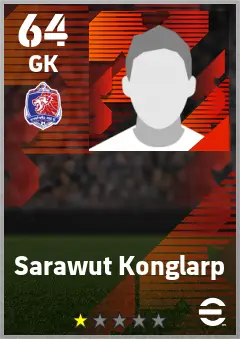 Sarawut Konglarp eFootball 2026 player card — 64 OVR GK