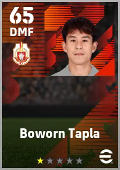 Boworn Tapla eFootball 2026 player card — 65 OVR DMF