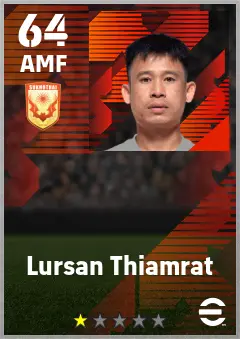 Lursan Thiamrat eFootball 2026 player card — 64 OVR AMF