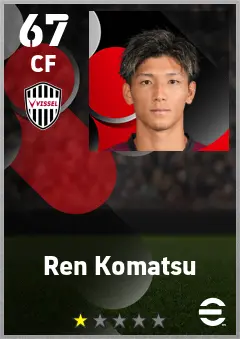Ren Komatsu eFootball 2026 player card — 67 OVR CF