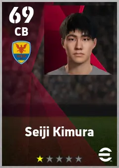 Seiji Kimura eFootball 2026 player card — 69 OVR CB