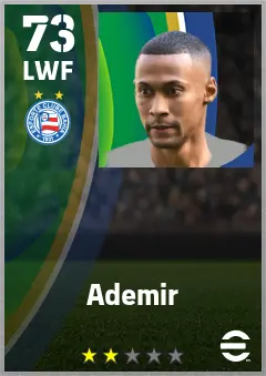 Ademir eFootball 2026 player card — 73 OVR LWF