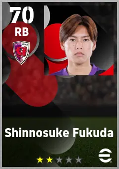 Shinnosuke Fukuda eFootball 2026 player card — 70 OVR RB