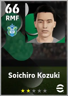 Soichiro Kozuki eFootball 2026 player card, 66 OVR RMF