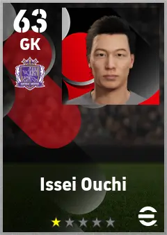 Issei Ouchi eFootball 2026 player card — 63 OVR GK