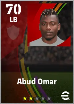 Abud Omar eFootball 2026 player card — 70 OVR LB
