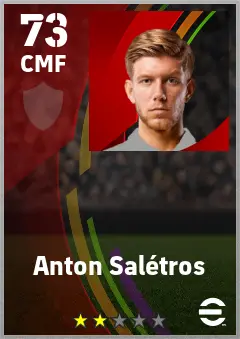 Anton Saletros eFootball 2026 player card — 73 OVR CMF