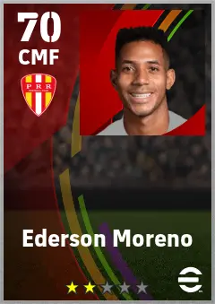 Ederson Moreno eFootball 2026 player card — 70 OVR CMF
