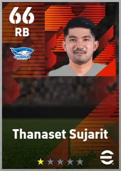 Thanaset Sujarit eFootball 2026 player card — 66 OVR RB