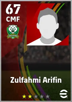 Zulfahmi Arifin eFootball 2026 player card — 67 OVR CMF