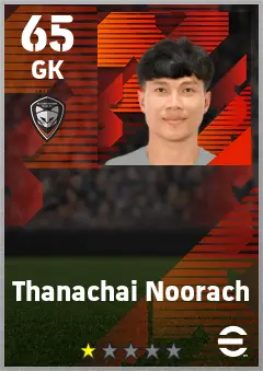 Thanachai Noorach eFootball 2026 player card — 65 OVR GK