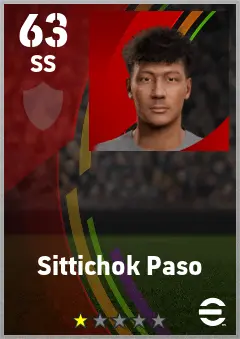 Sittichok Paso eFootball 2026 player card — 63 OVR SS