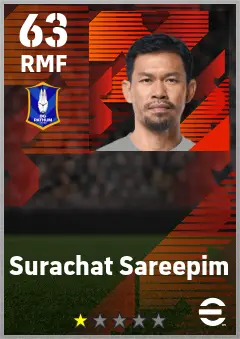 Surachat Sareepim eFootball 2026 player card — 63 OVR RMF