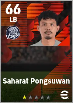 Saharat Pongsuwan eFootball 2026 player card — 66 OVR LB