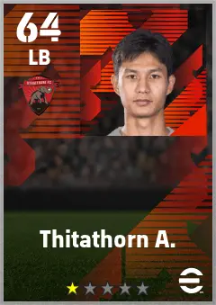 Thitathorn A. eFootball 2026 player card — 64 OVR LB
