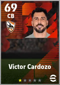 Victor Cardozo eFootball 2026 player card — 69 OVR CB