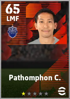 Pathomphon C. eFootball 2026 player card — 65 OVR LMF
