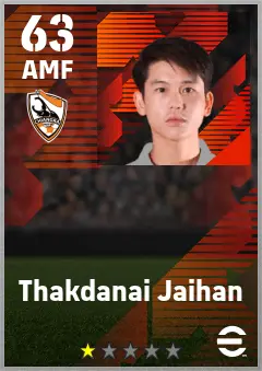 Thakdanai Jaihan eFootball 2026 player card — 63 OVR AMF