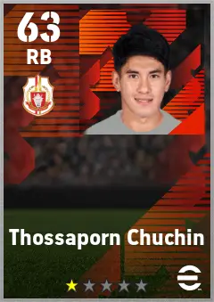 Thossaporn Chuchin eFootball 2026 player card — 63 OVR RB