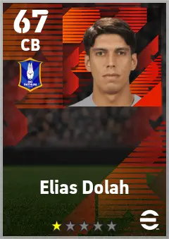 Elias Dolah eFootball 2026 player card — 67 OVR CB