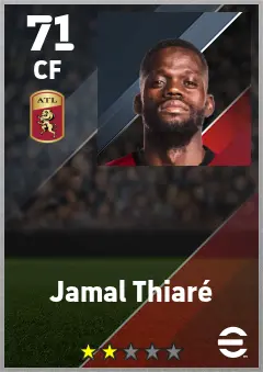 Jamal Thiare eFootball 2026 player card — 71 OVR CF