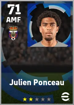 Julien Ponceau eFootball 2026 player card — 71 OVR AMF