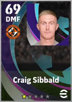 Craig Sibbald eFootball 2026 player card — 69 OVR DMF
