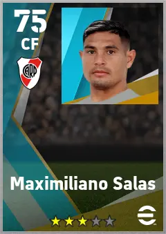 Maximiliano Salas eFootball 2026 player card — 75 OVR CF