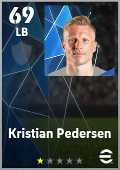 Kristian Pedersen eFootball 2026 player card — 69 OVR LB
